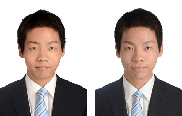 男性ヘアメイク before after