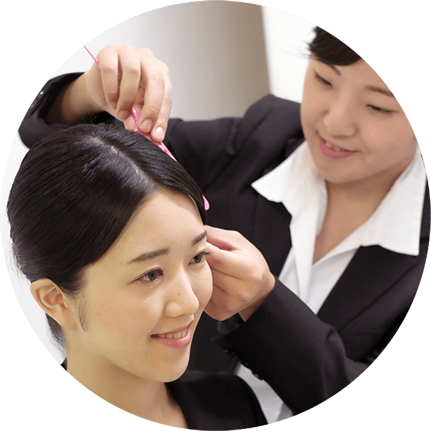 面接前ヘアメイク半額券