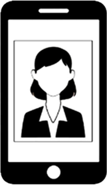 スマホに映る証明写真のアイコン