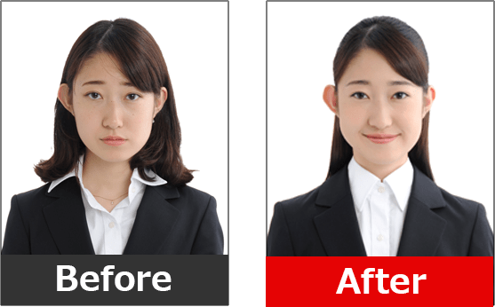 ヘアメイク女性写真BeforeAfter